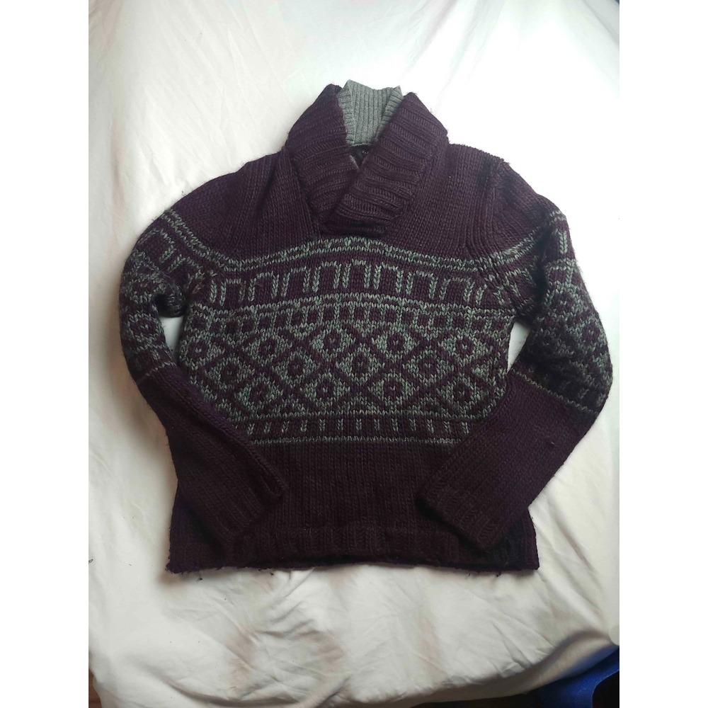 Rag & Bone Sweater Women Large Purple Wool Alpaca Blend Knit Turtleneck Pullover